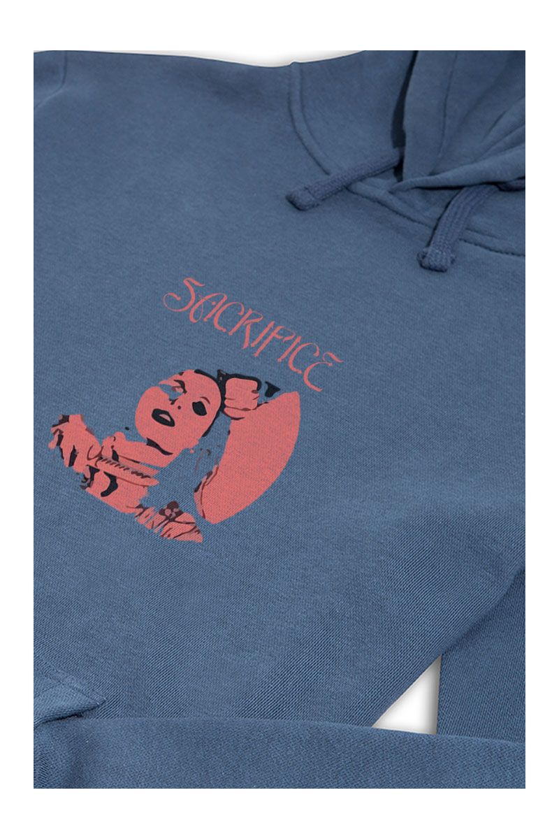 Navy Premium Cotton Sacrifice Design Pullover Hoodie