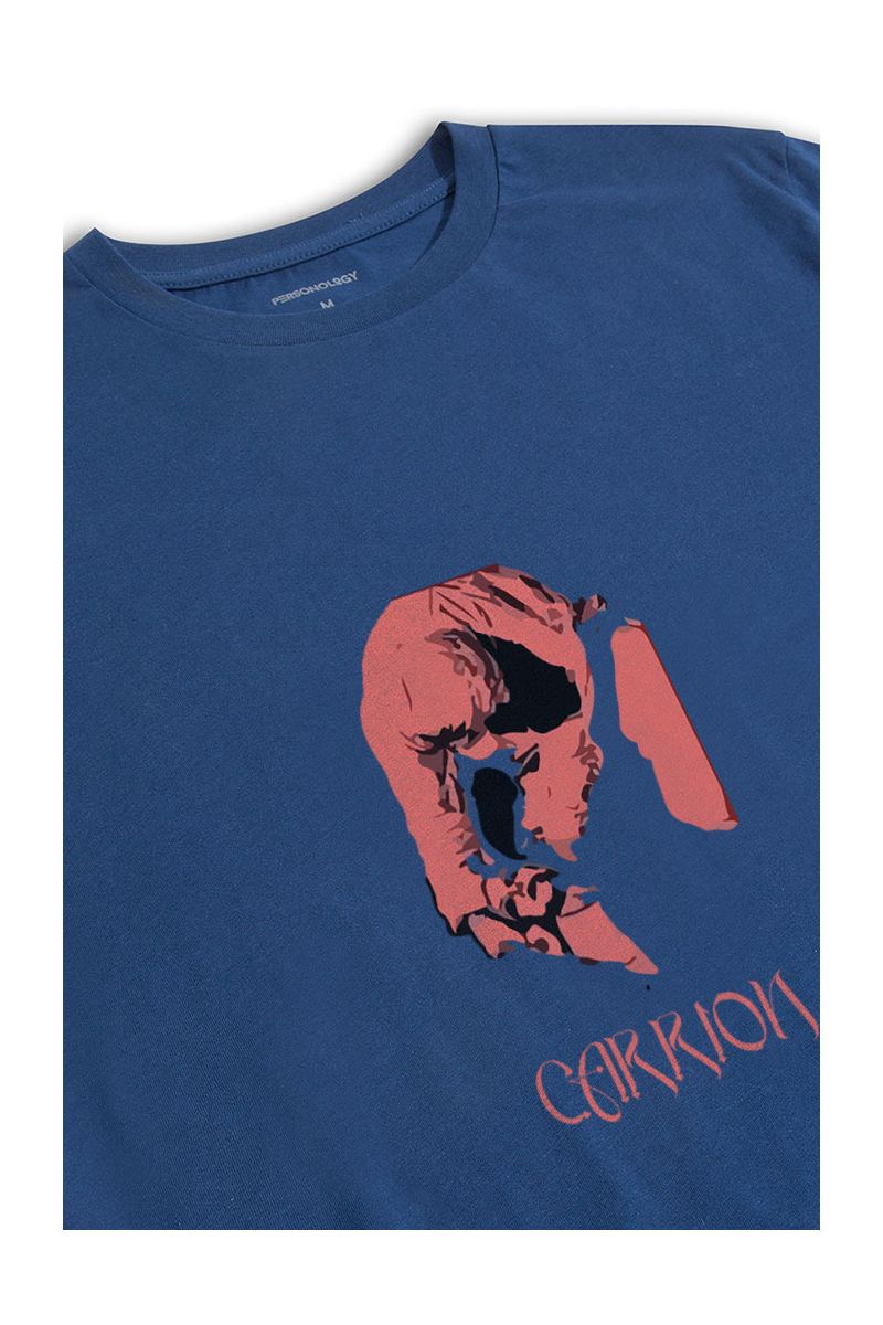 Navy Soft Fabric Sacrifice Design Short Sleeve Tee