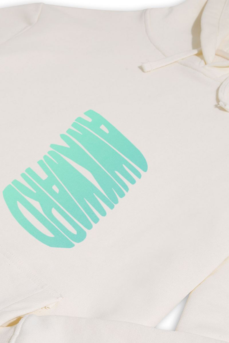 Ecru Premium Cotton Awkward Design Pullover Hoodie