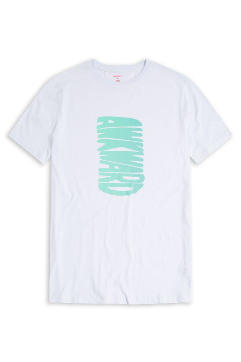 White Soft Fabric Awkward Design Short Sleeve Tee