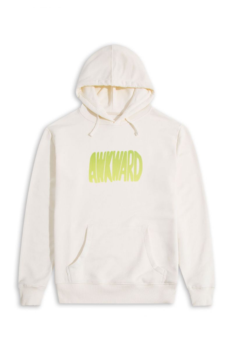 Ecru Premium Cotton Awkward Design Pullover Hoodie
