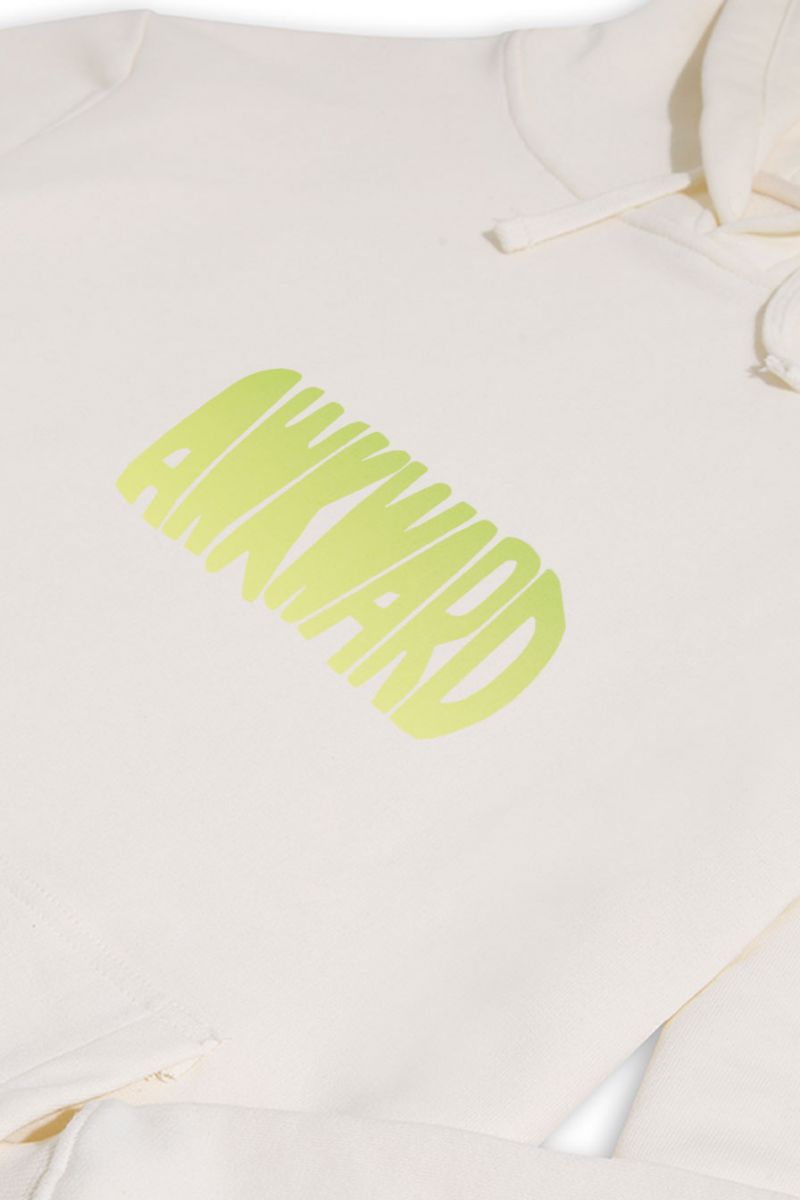 Ecru Premium Cotton Awkward Design Pullover Hoodie