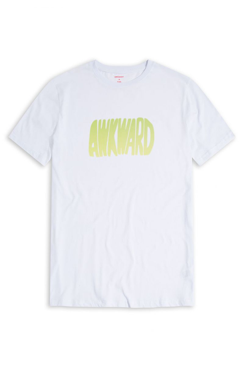 White Soft Fabric Awkward Design Short Sleeve Tee