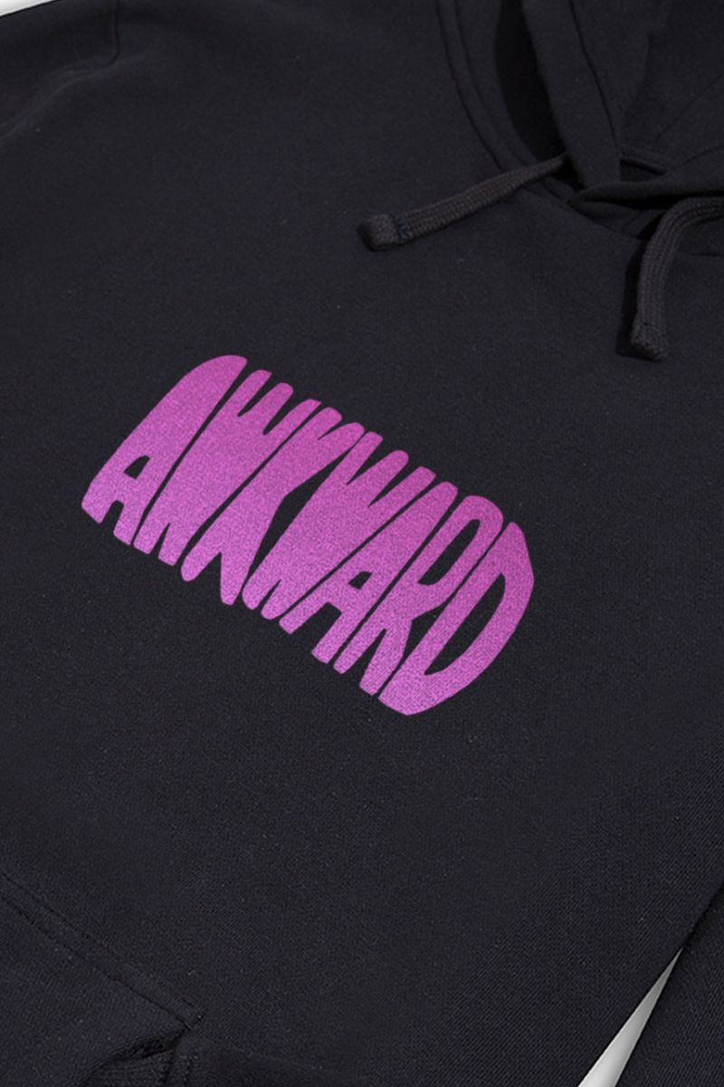 Black Premium Cotton Awkward Design Pullover Hoodie