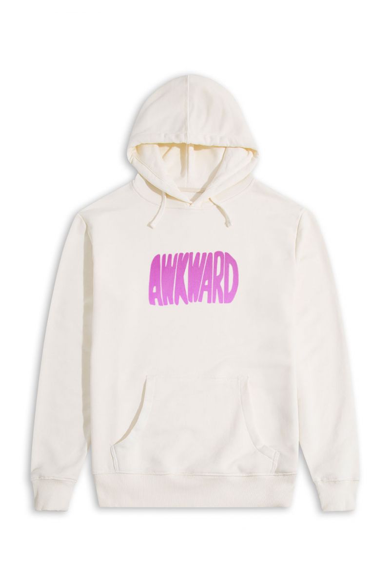 Ecru Premium Cotton Awkward Design Pullover Hoodie
