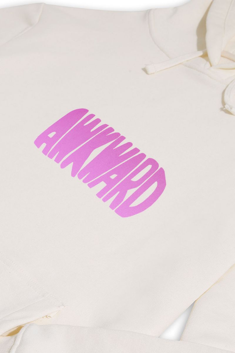 Ecru Premium Cotton Awkward Design Pullover Hoodie