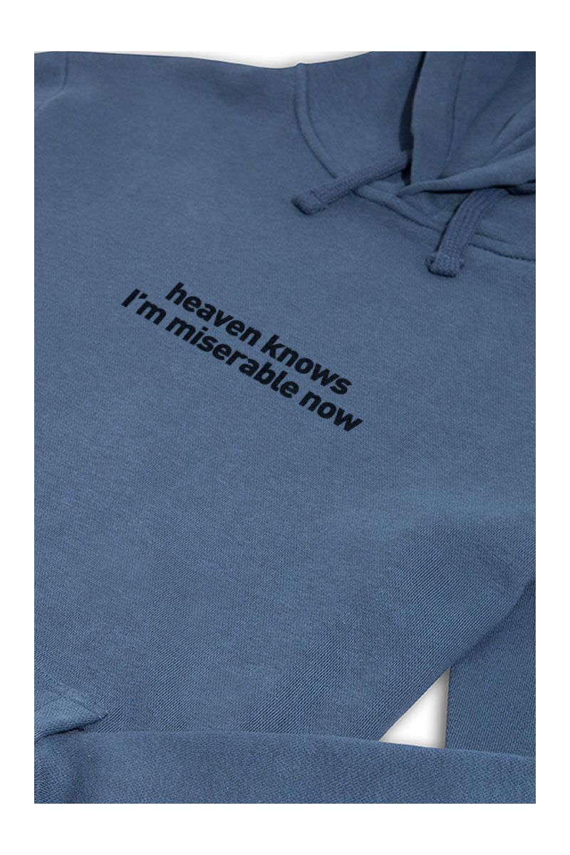 Navy Premium Cotton heaven knows I'm misarable now Design Pullover Hoodie