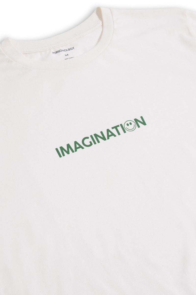 Off White Soft Fabric imagination Design Short Sleeve Tee