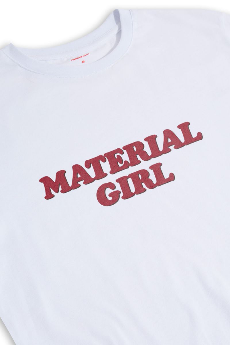 White Soft Fabric material girl Design Short Sleeve Tee
