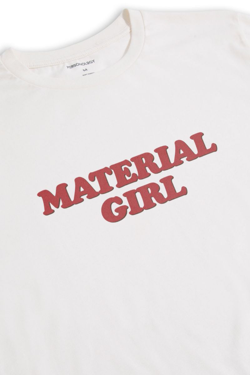 Off White Soft Fabric material girl Design Short Sleeve Tee