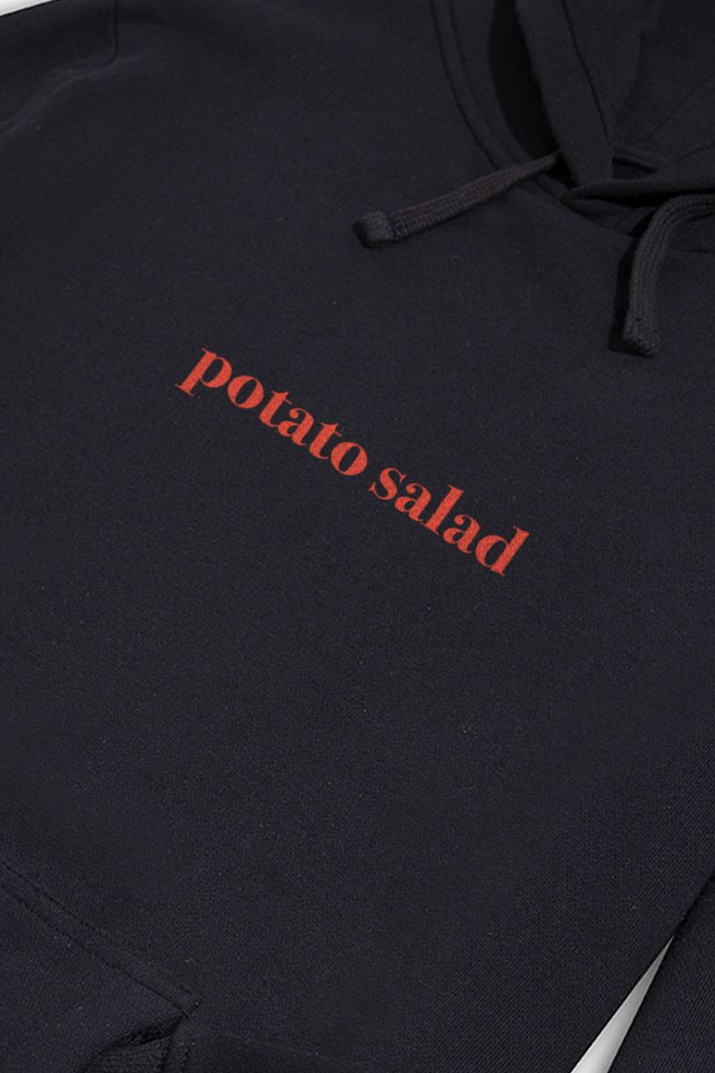 Black Premium Cotton potato salad Design Pullover Hoodie