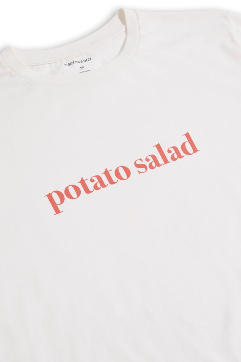Off White Soft Fabric potato salad Design Short Sleeve Tee