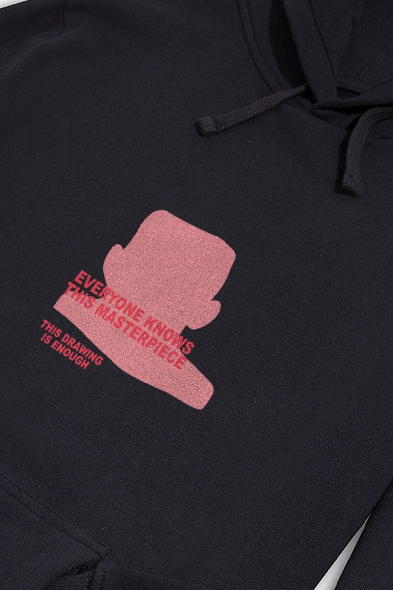 Black Premium Cotton everyone knows this masterpiece. This drawing is enough Design Pullover Hoodie