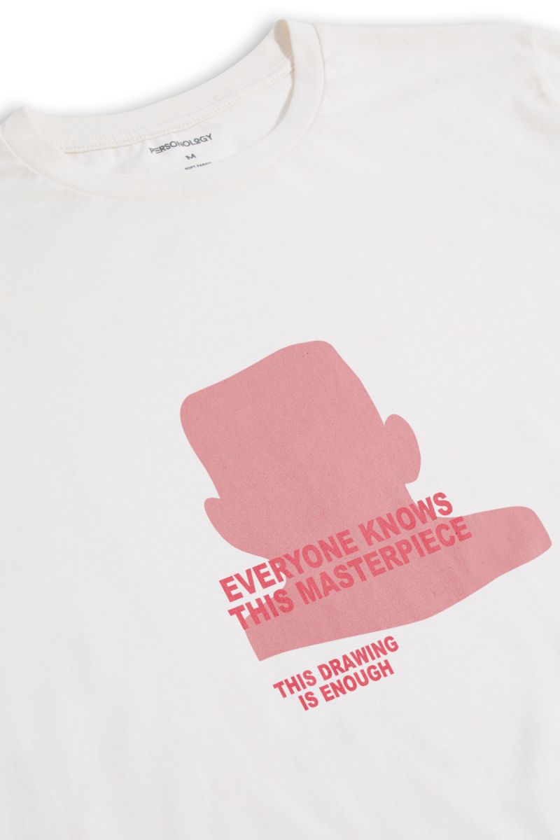 Off White Soft Fabric everyone knows this masterpiece. This drawing is enough Design Short Sleeve Tee
