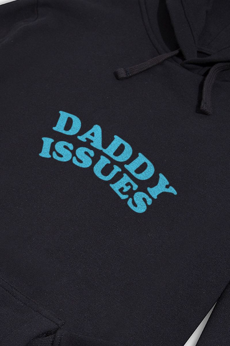 Black Premium Cotton daddy issues Design Pullover Hoodie