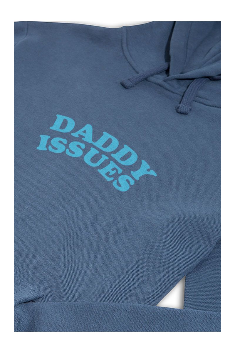 Navy Premium Cotton daddy issues Design Pullover Hoodie