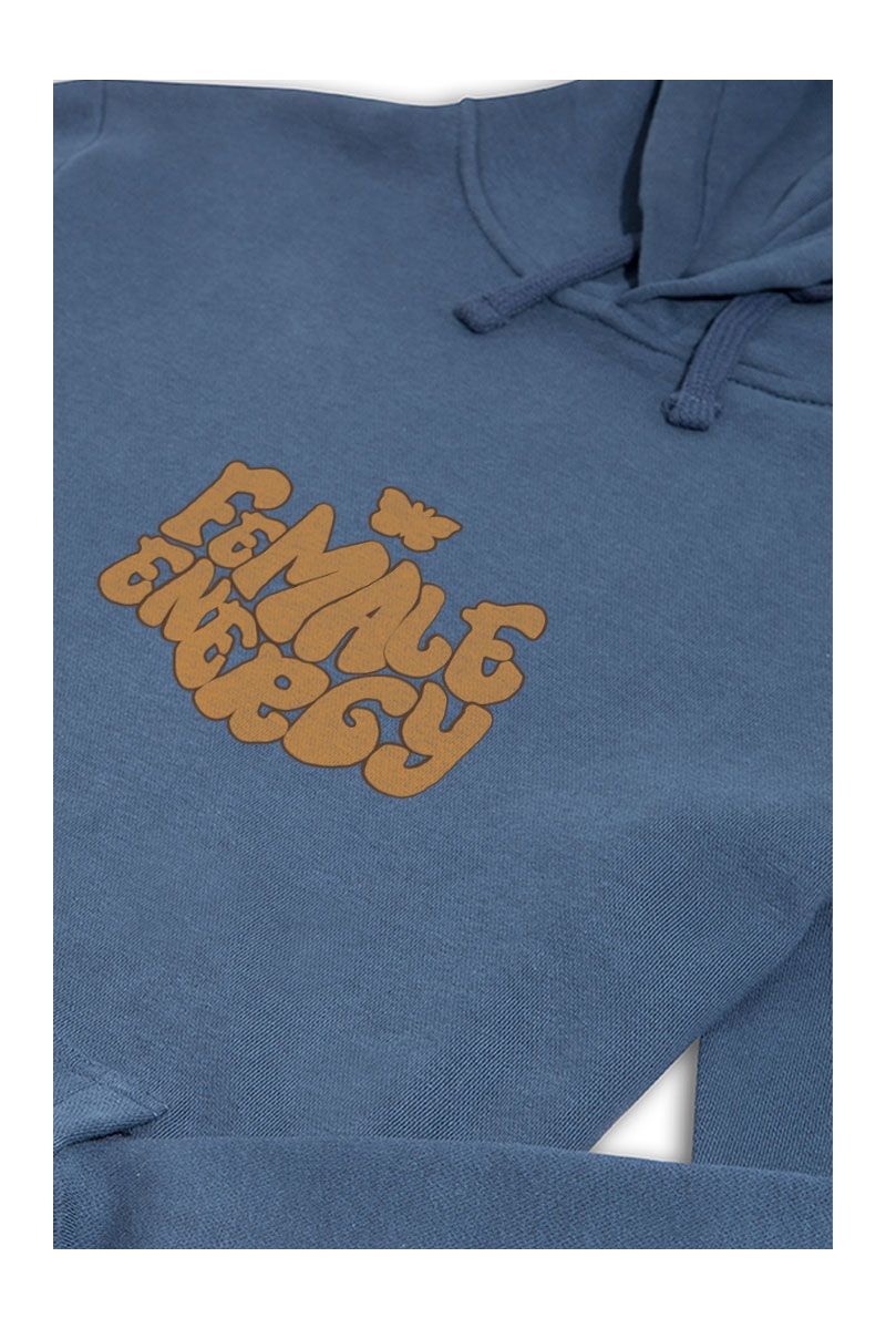 Navy Premium Cotton Female energy Design Pullover Hoodie