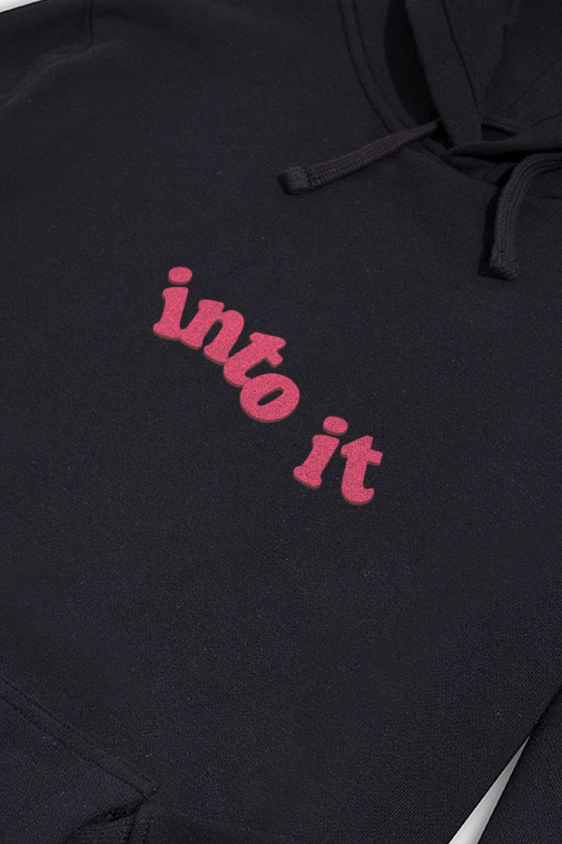 Black Premium Cotton into it Design Pullover Hoodie