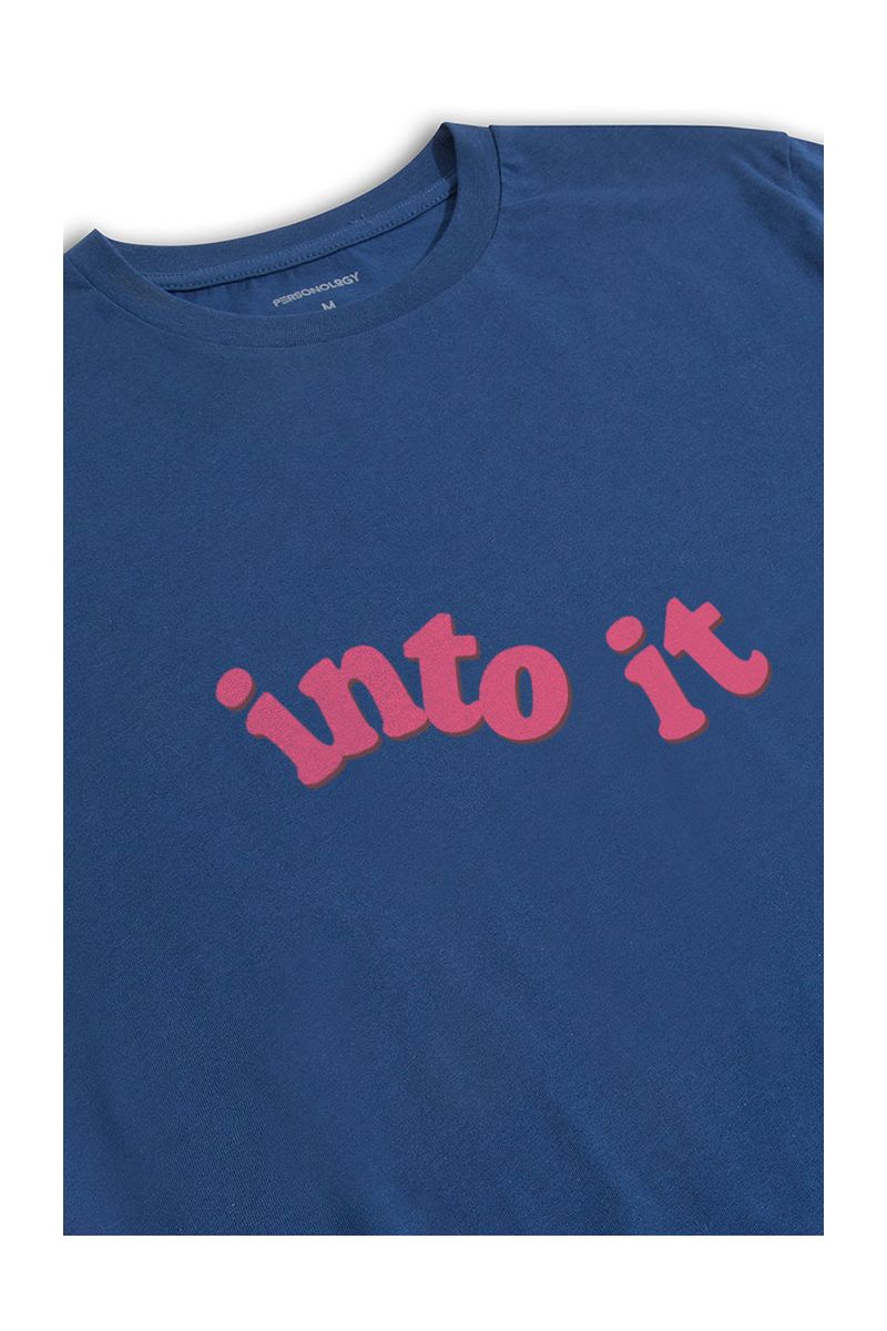 Navy Soft Fabric into it Design Short Sleeve Tee