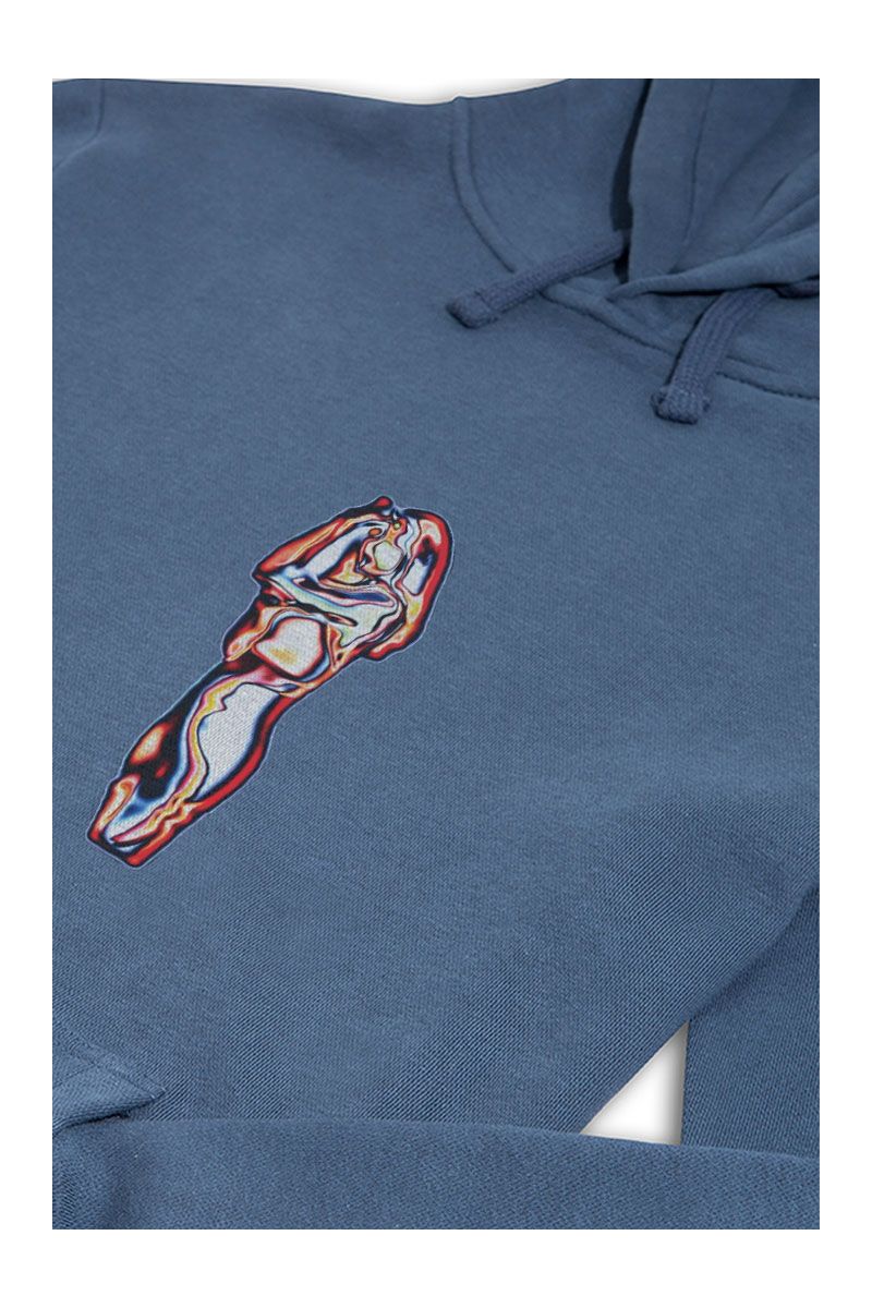 Navy Premium Cotton Awake Design Pullover Hoodie