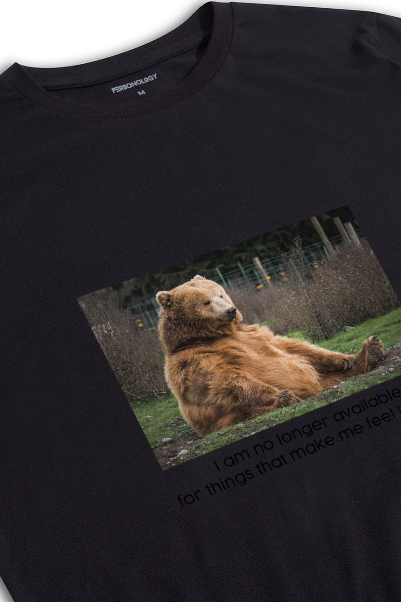 Black Soft Fabric I Am No Longer Available For Things That Make Me Feel Like Shit Design Short Sleeve Tee