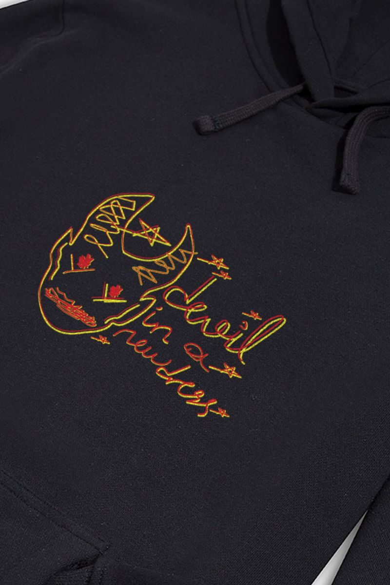 Black Premium Cotton Devil In A New Dress Design Pullover Hoodie