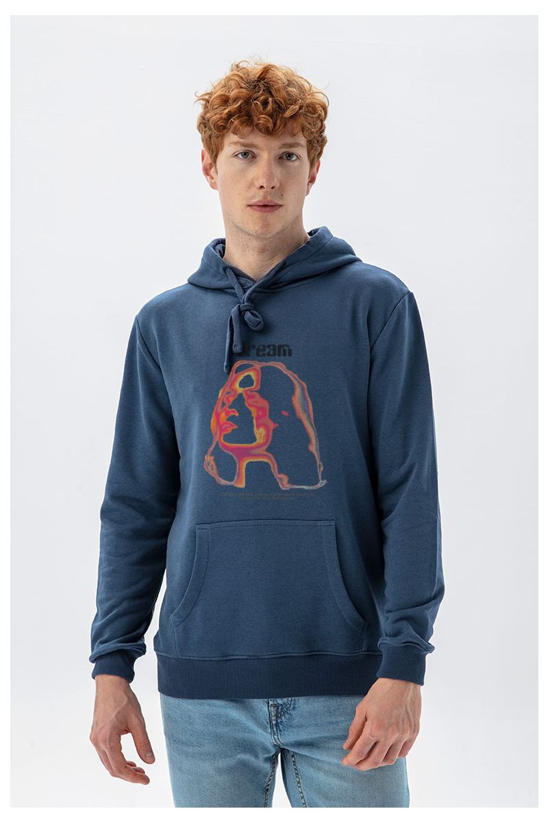 Navy Premium Cotton Dream, a series of thoughts, images, and sensations, occuring in a person's mind during sleep. Design Pullover Hoodie