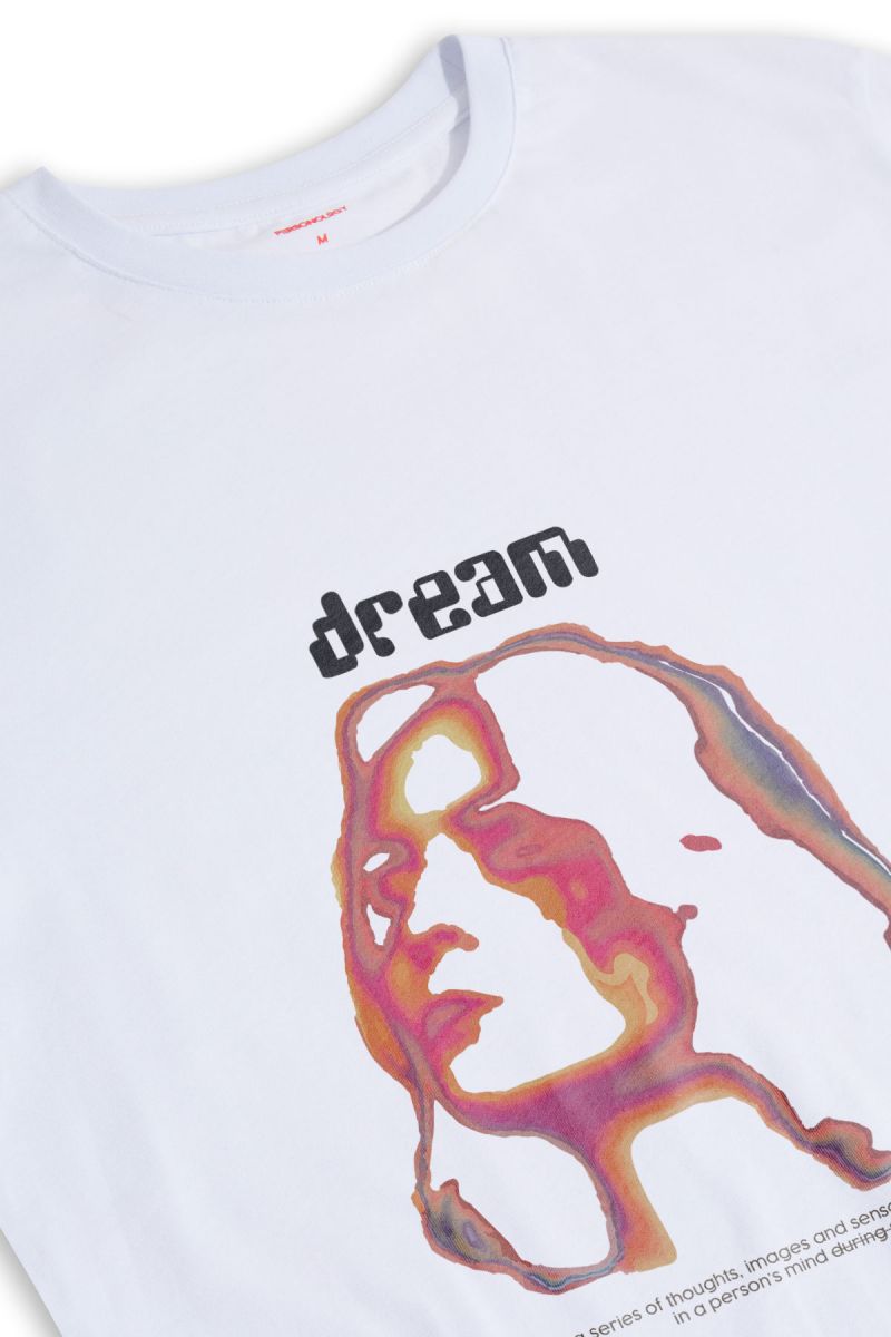 White Soft Fabric Dream, a series of thoughts, images, and sensations, occuring in a person's mind during sleep. Design Short Sleeve Tee