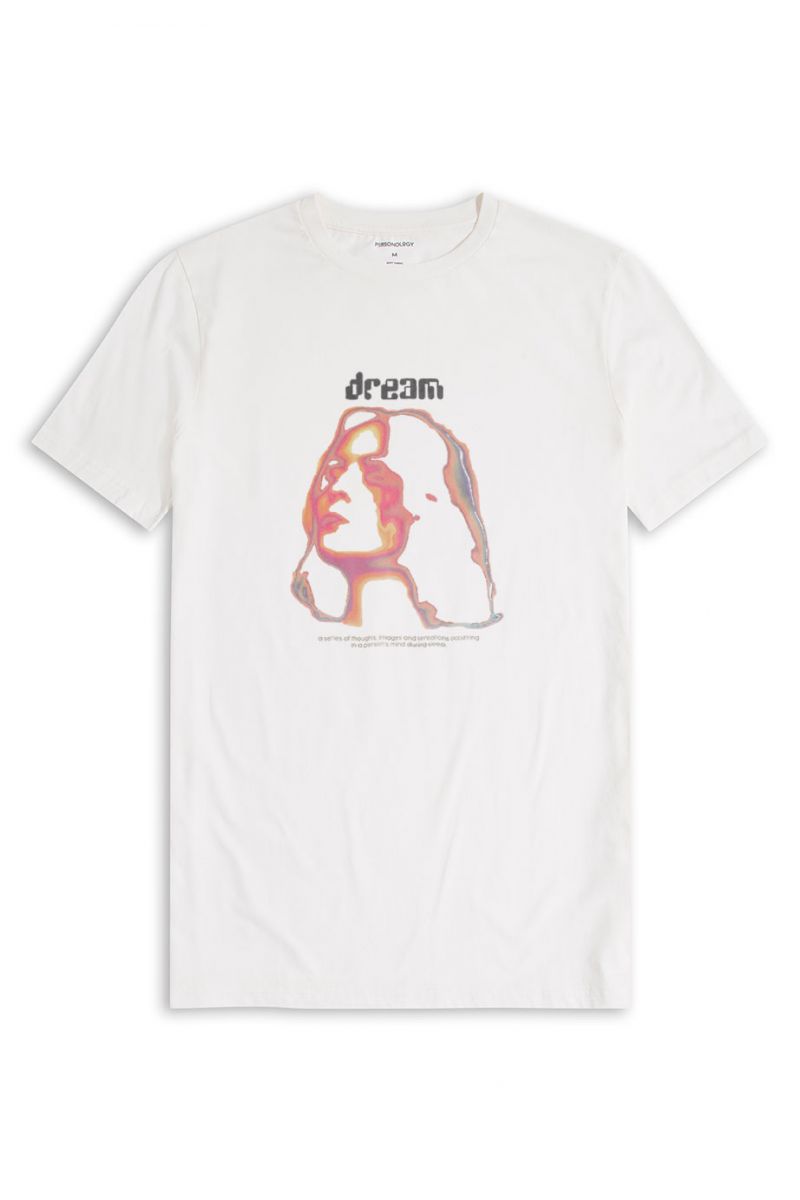 Off White Soft Fabric Dream, a series of thoughts, images, and sensations, occuring in a person's mind during sleep. Design Short Sleeve Tee