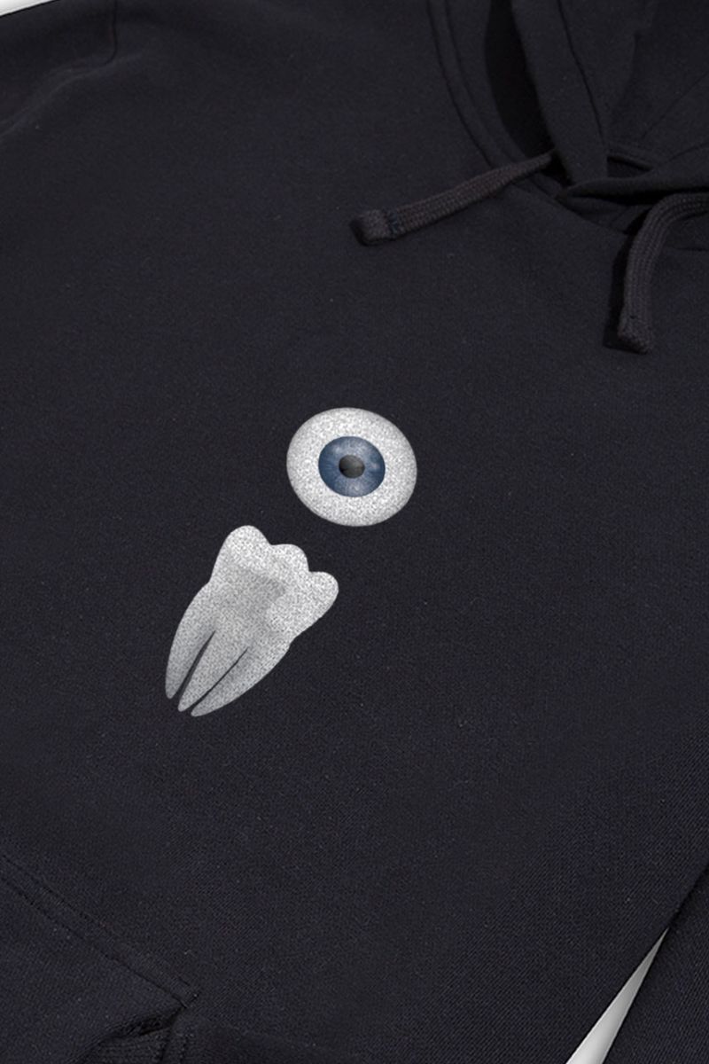 Black Premium Cotton Extraction Design Pullover Hoodie