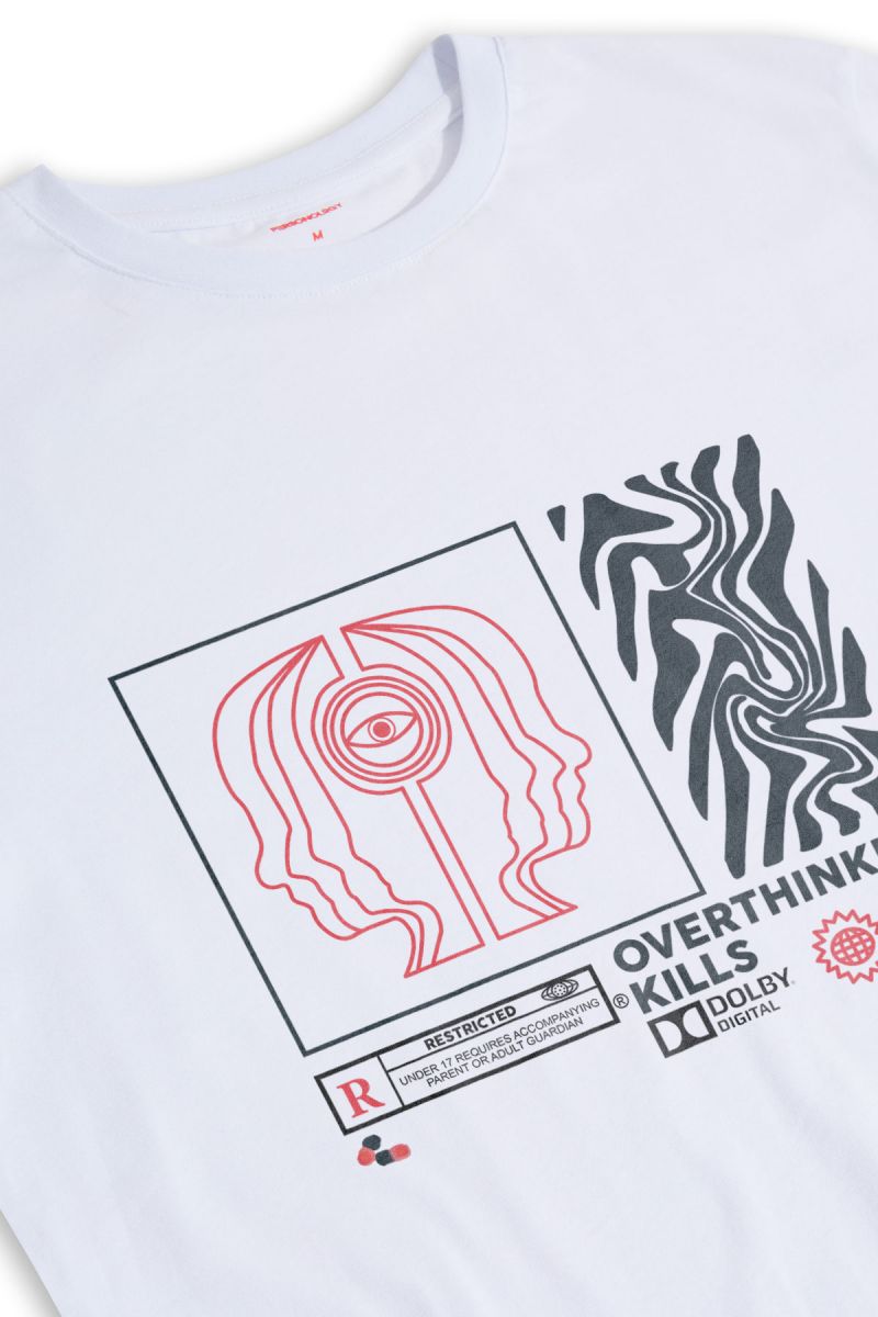 White Soft Fabric OCD Design Short Sleeve Tee