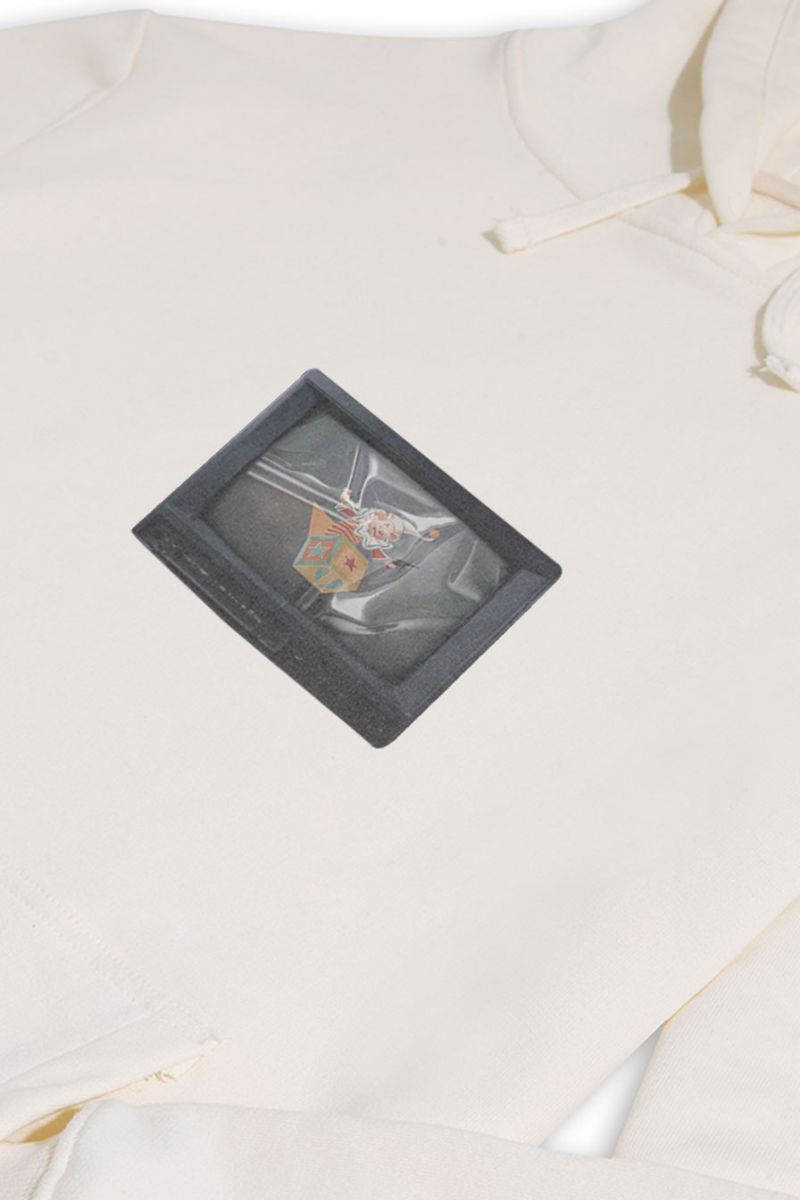 Ecru Premium Cotton Circus Design Pullover Hoodie
