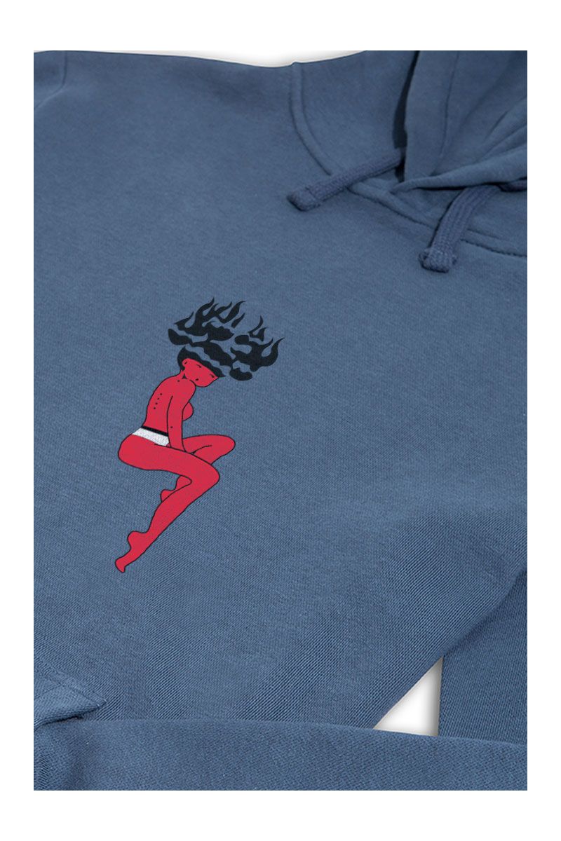 Navy Premium Cotton Not Safe for Work Design Pullover Hoodie