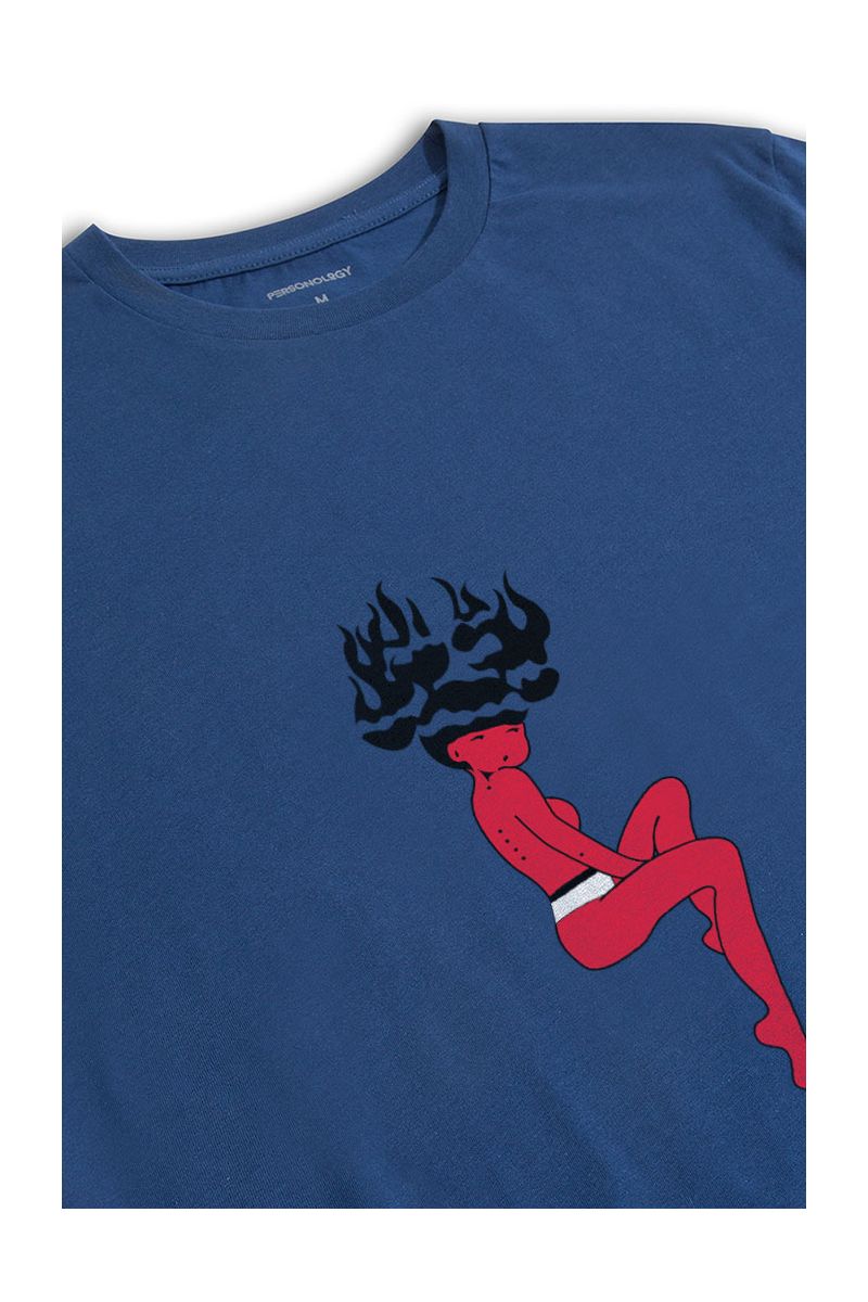 Navy Soft Fabric Not Safe for Work Design Short Sleeve Tee