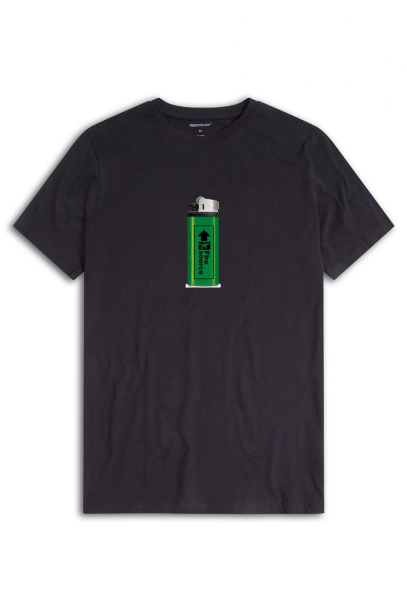 Black Soft Fabric Design Short Sleeve Tee