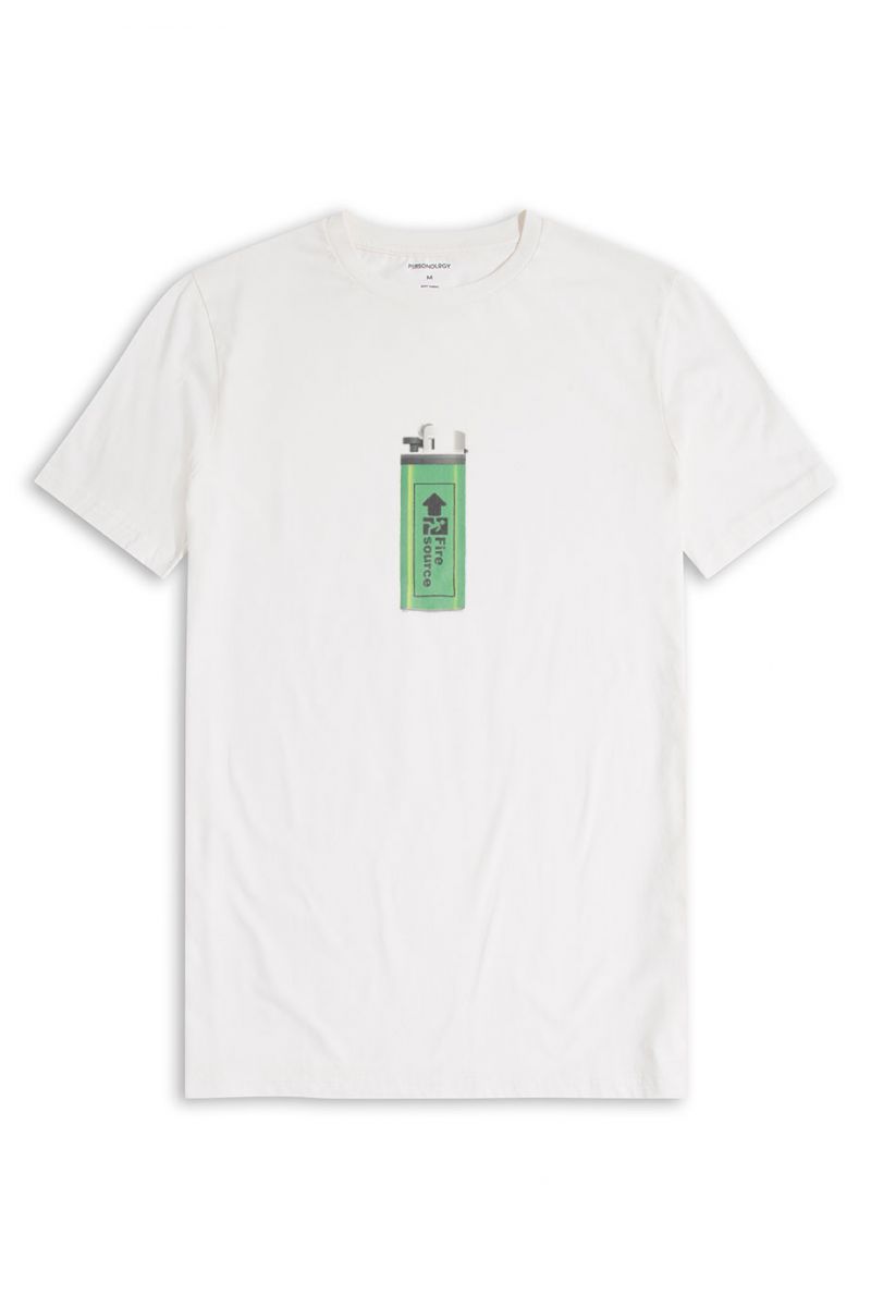 Off White Soft Fabric Design Short Sleeve Tee