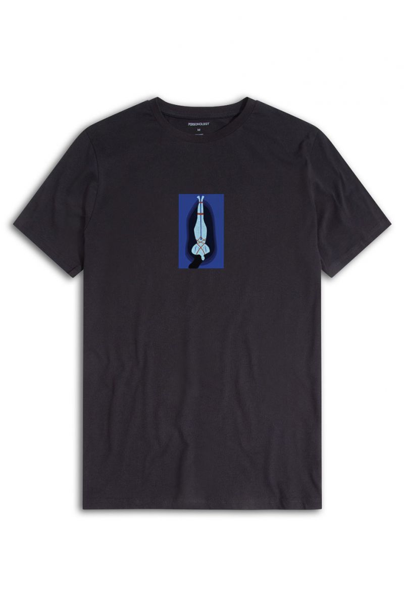 Black Soft Fabric Design Short Sleeve Tee