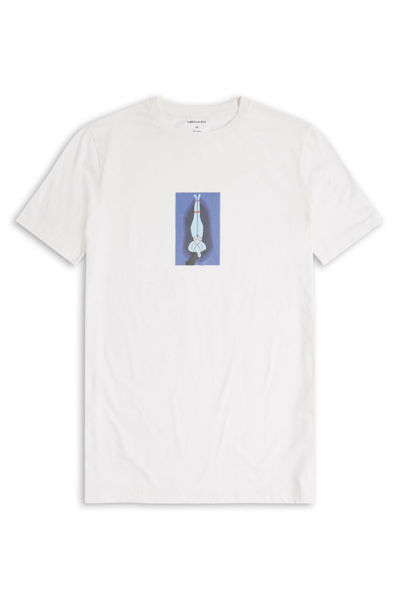 Off White Soft Fabric Design Short Sleeve Tee