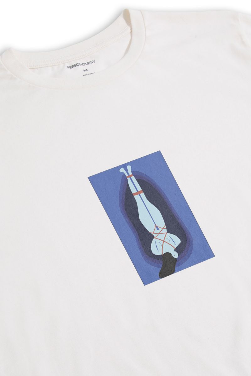 Off White Soft Fabric  Design Short Sleeve Tee