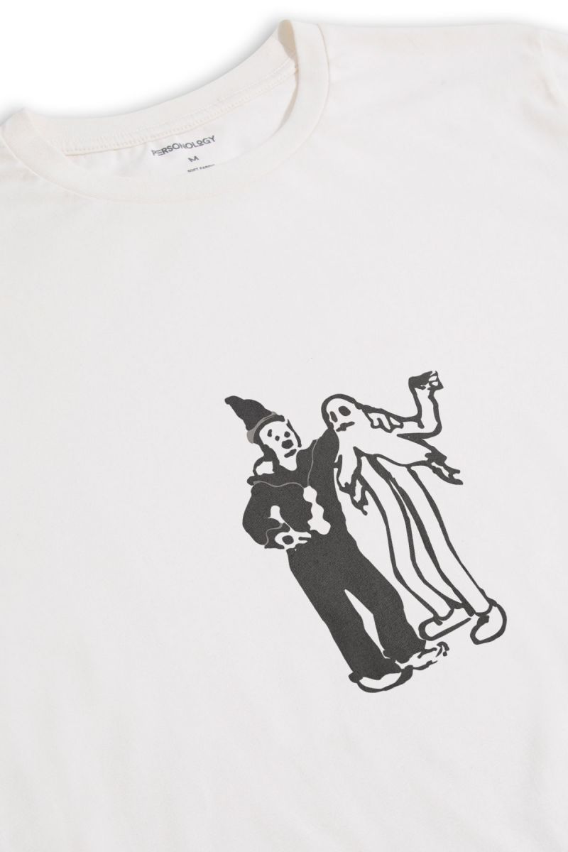 Off White Soft Fabric  Design Short Sleeve Tee