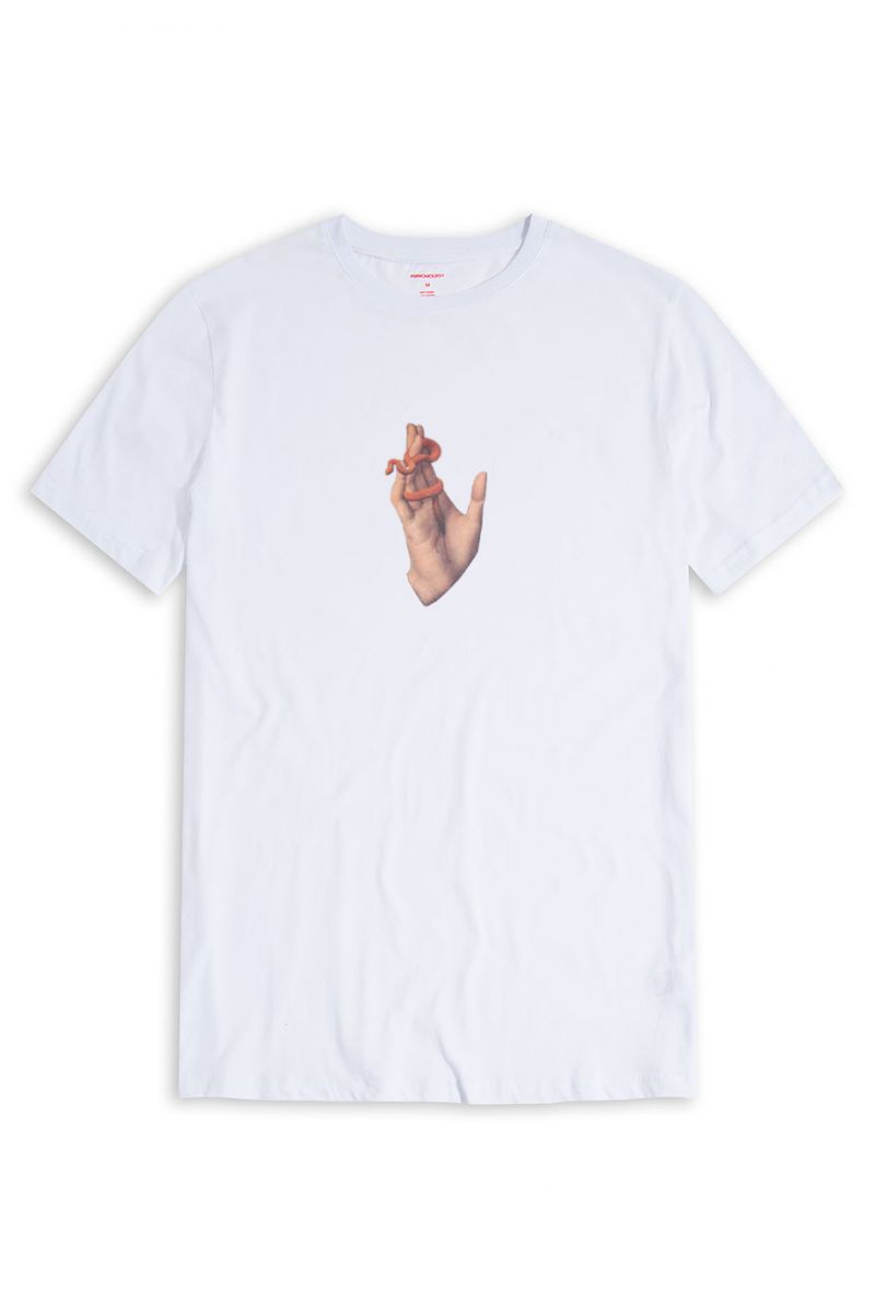 White Soft Fabric Design Short Sleeve Tee
