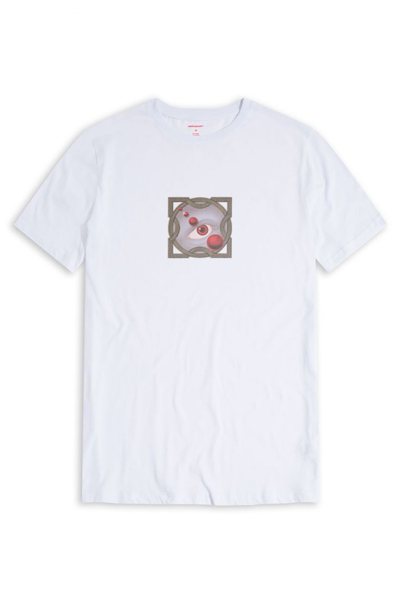 White Soft Fabric Design Short Sleeve Tee
