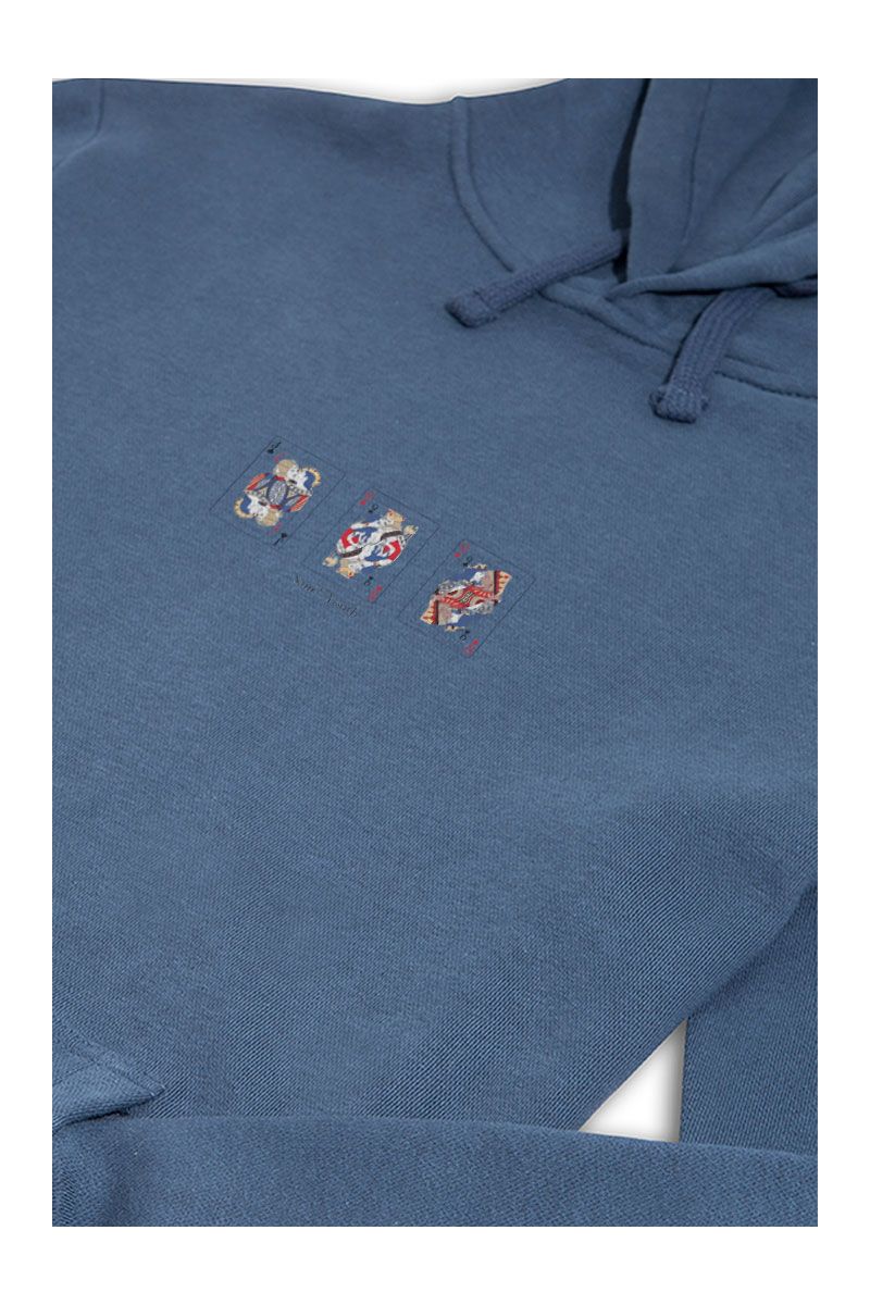 Navy Premium Cotton Love of Cards Design Pullover Hoodie