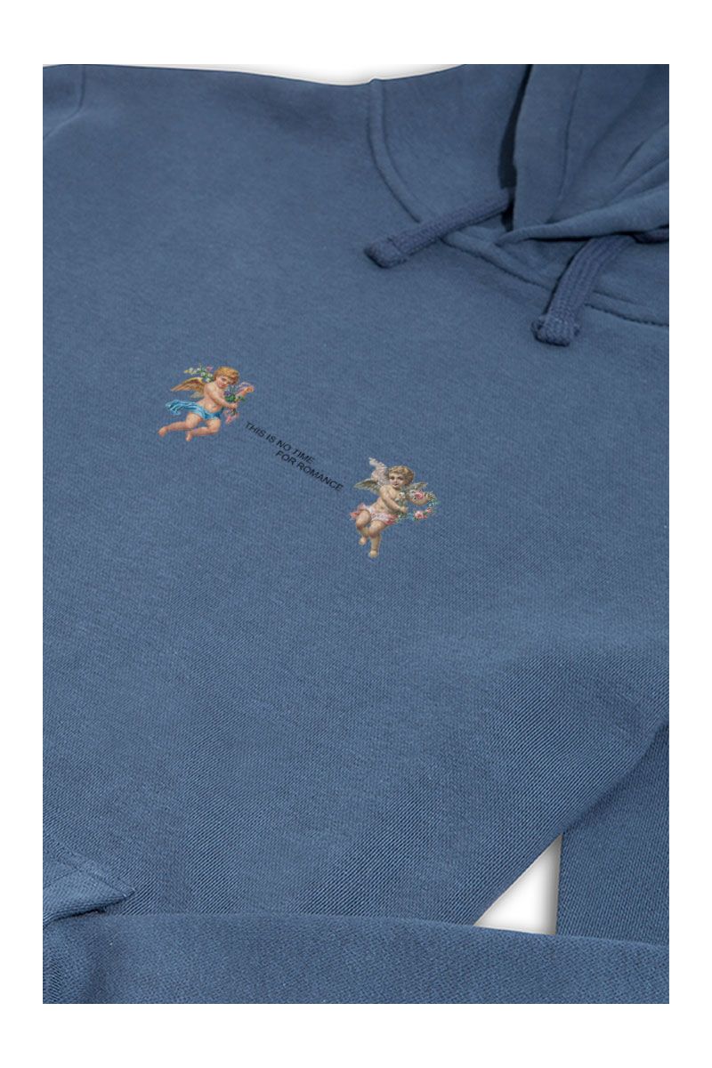 Navy Premium Cotton Romance Design Pullover Hoodie