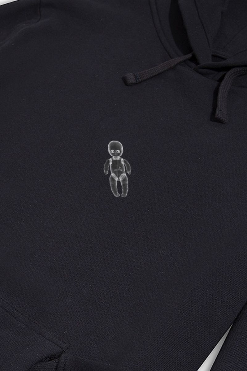 Black Premium Cotton Baby Design Pullover Hoodie