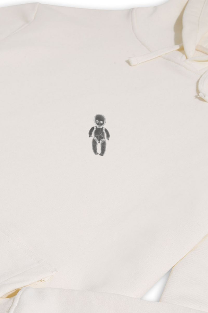 Ecru Premium Cotton Baby Design Pullover Hoodie