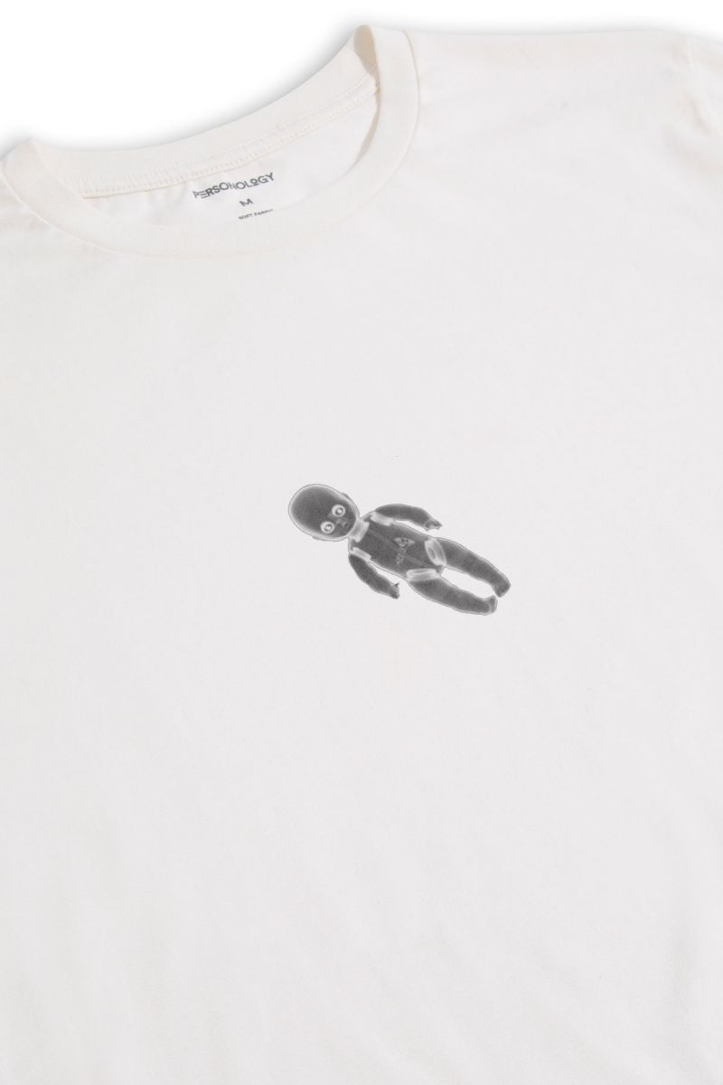 Off White Soft Fabric Baby Design Short Sleeve Tee