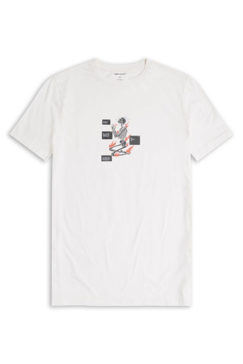 Off White Soft Fabric Awaits Design Short Sleeve Tee