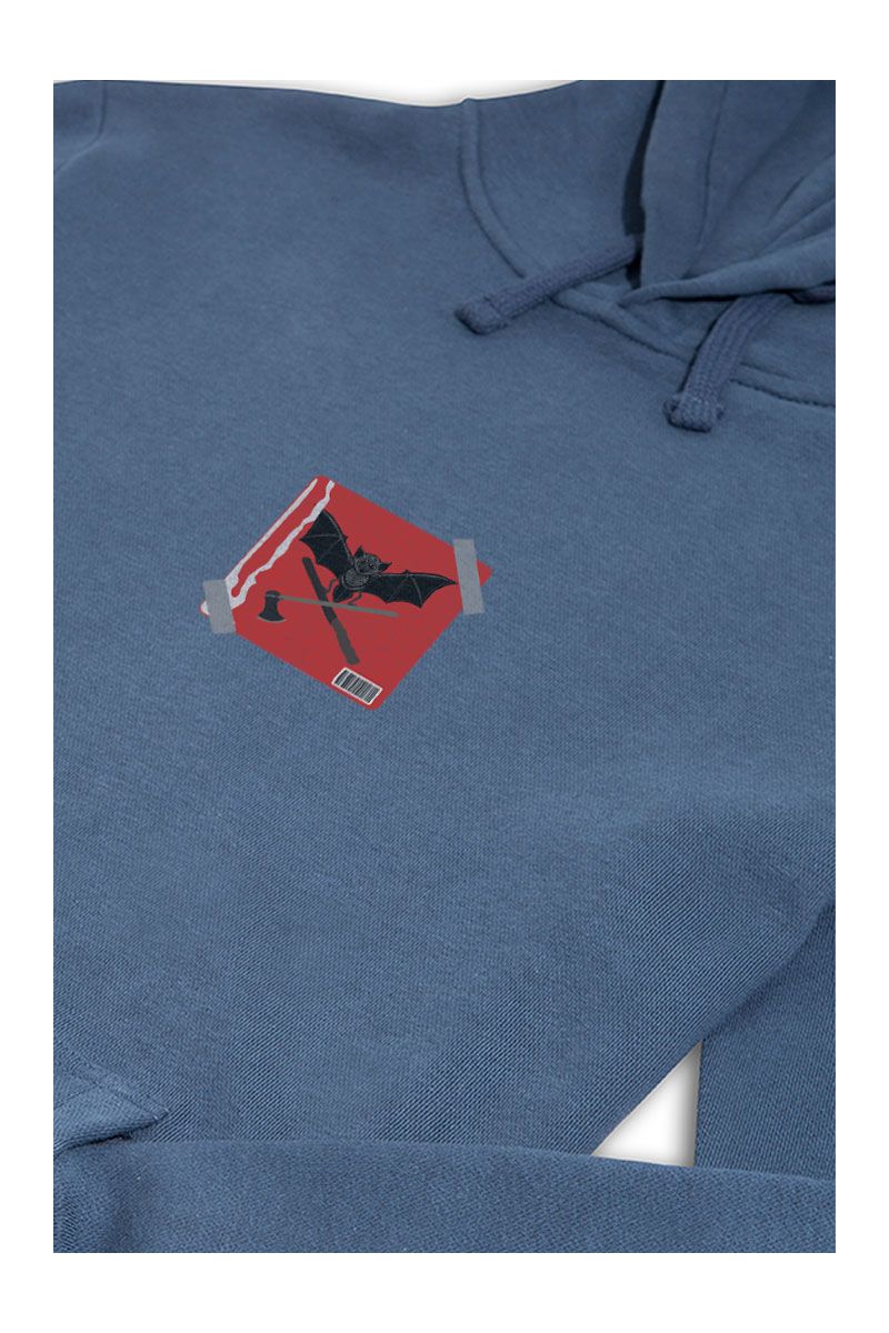 Navy Premium Cotton Bat Design Pullover Hoodie