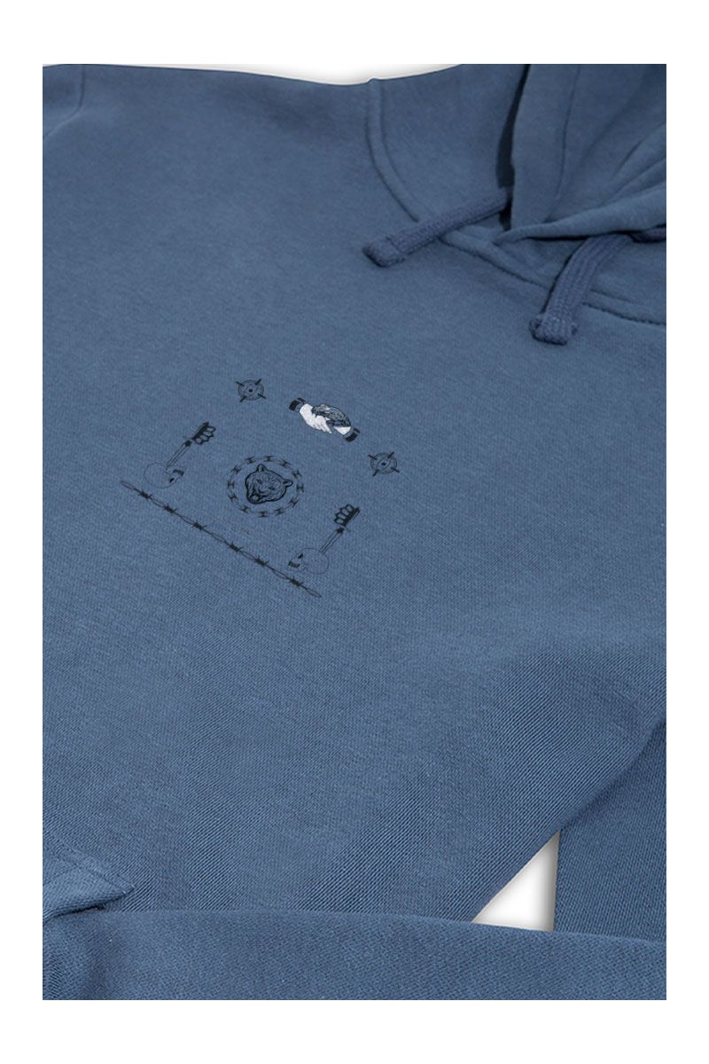 Navy Premium Cotton Violent Design Pullover Hoodie